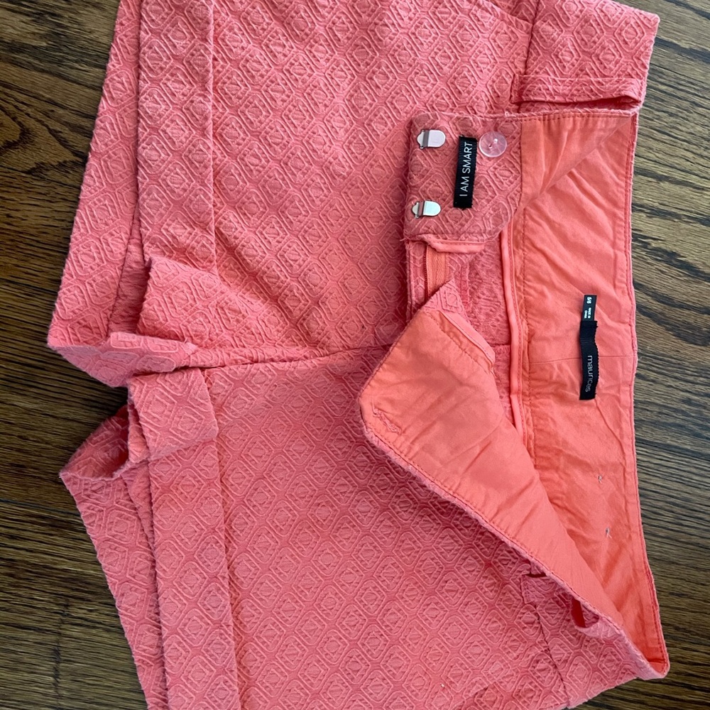 Maurice’s Textured Coral Shorts